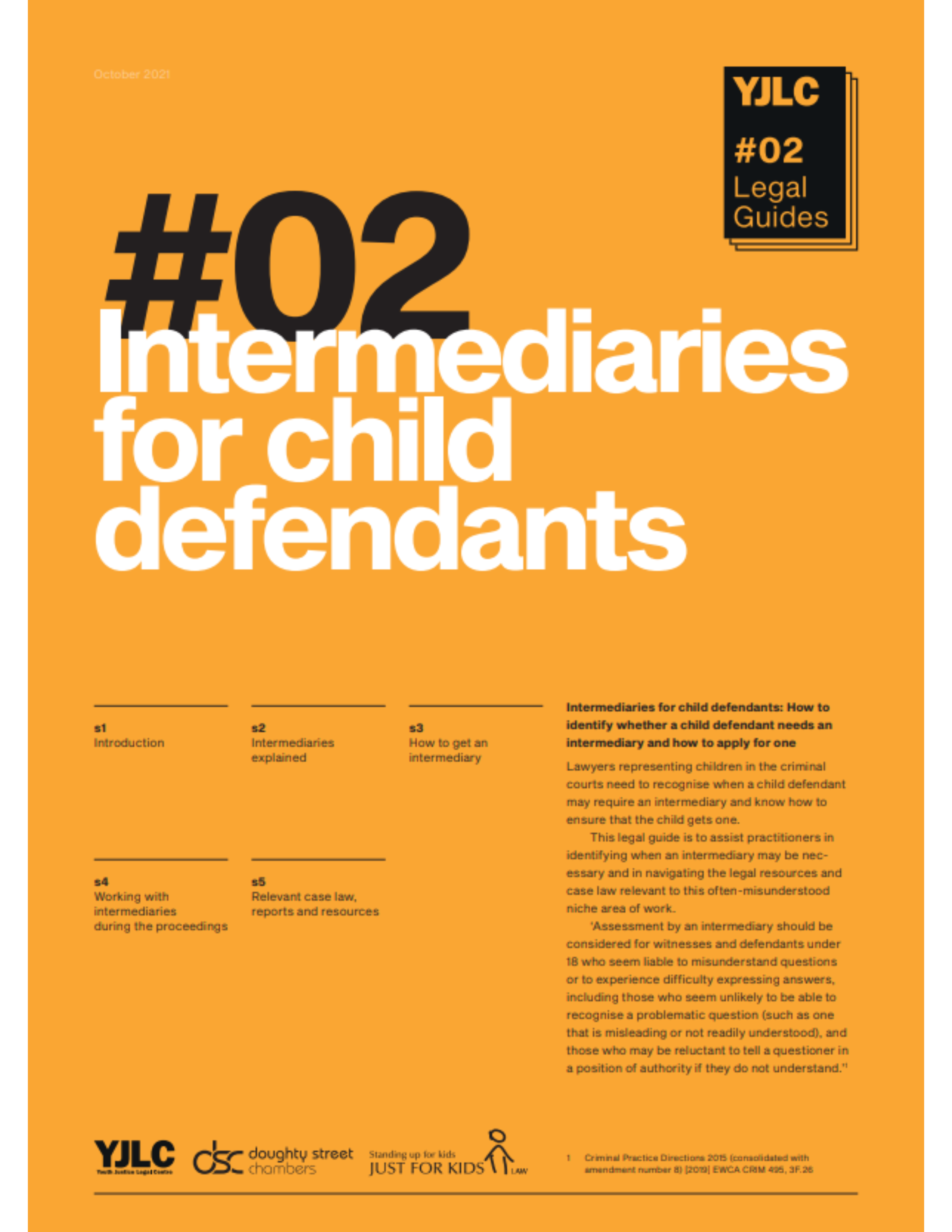 YJLC Legal Guide  - Intermediaries For Child Defendants