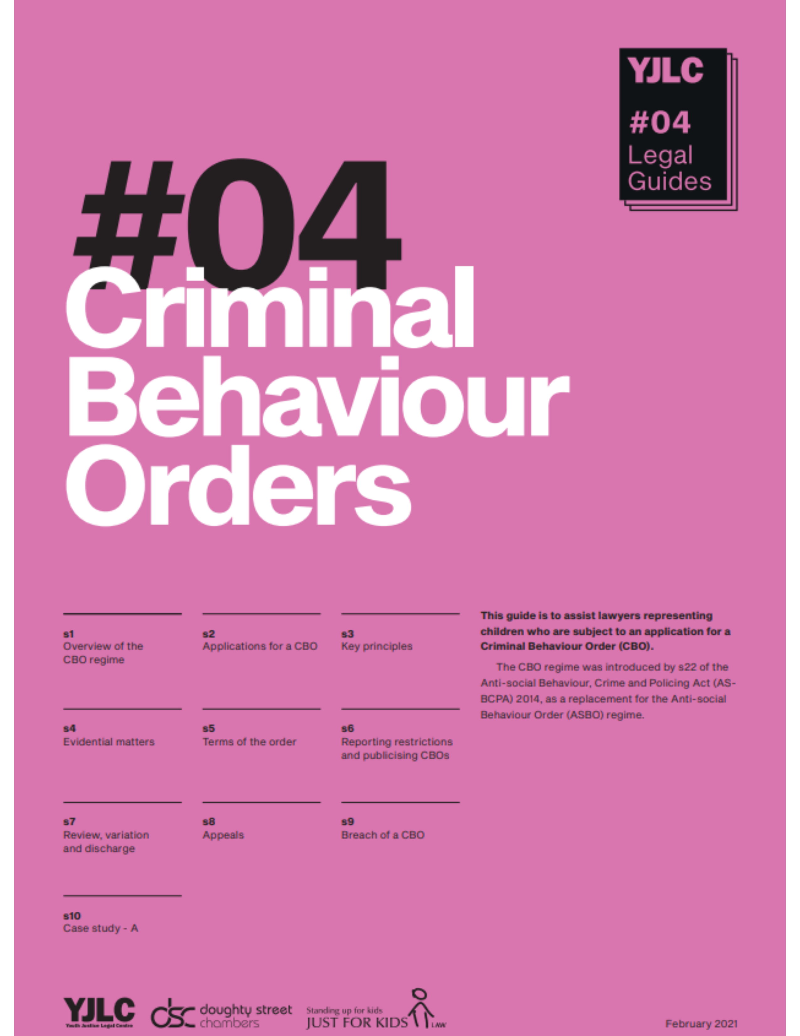 YJLC Legal Guide - Criminal Behaviour Orders