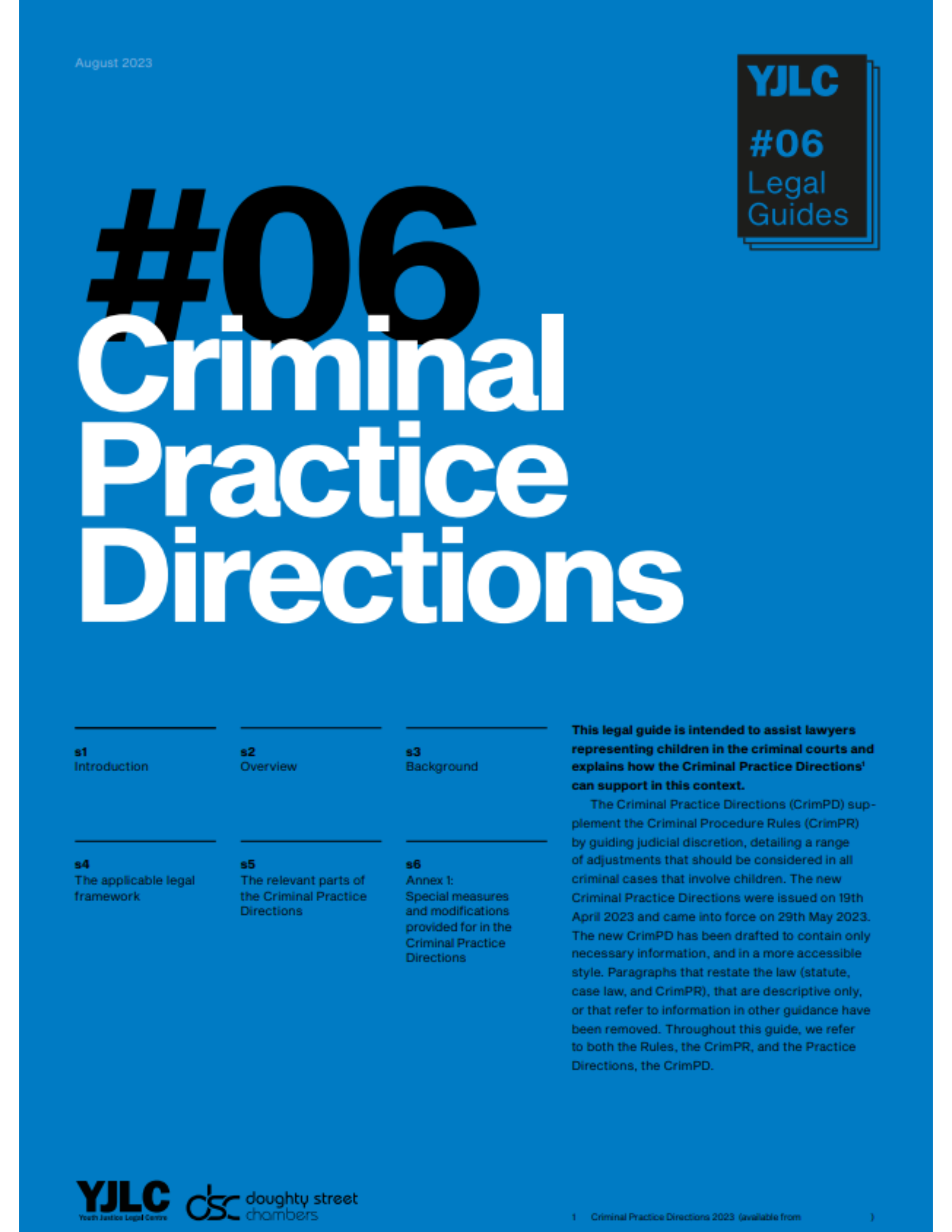 YJLC Legal Guide - Criminal Practice Directions