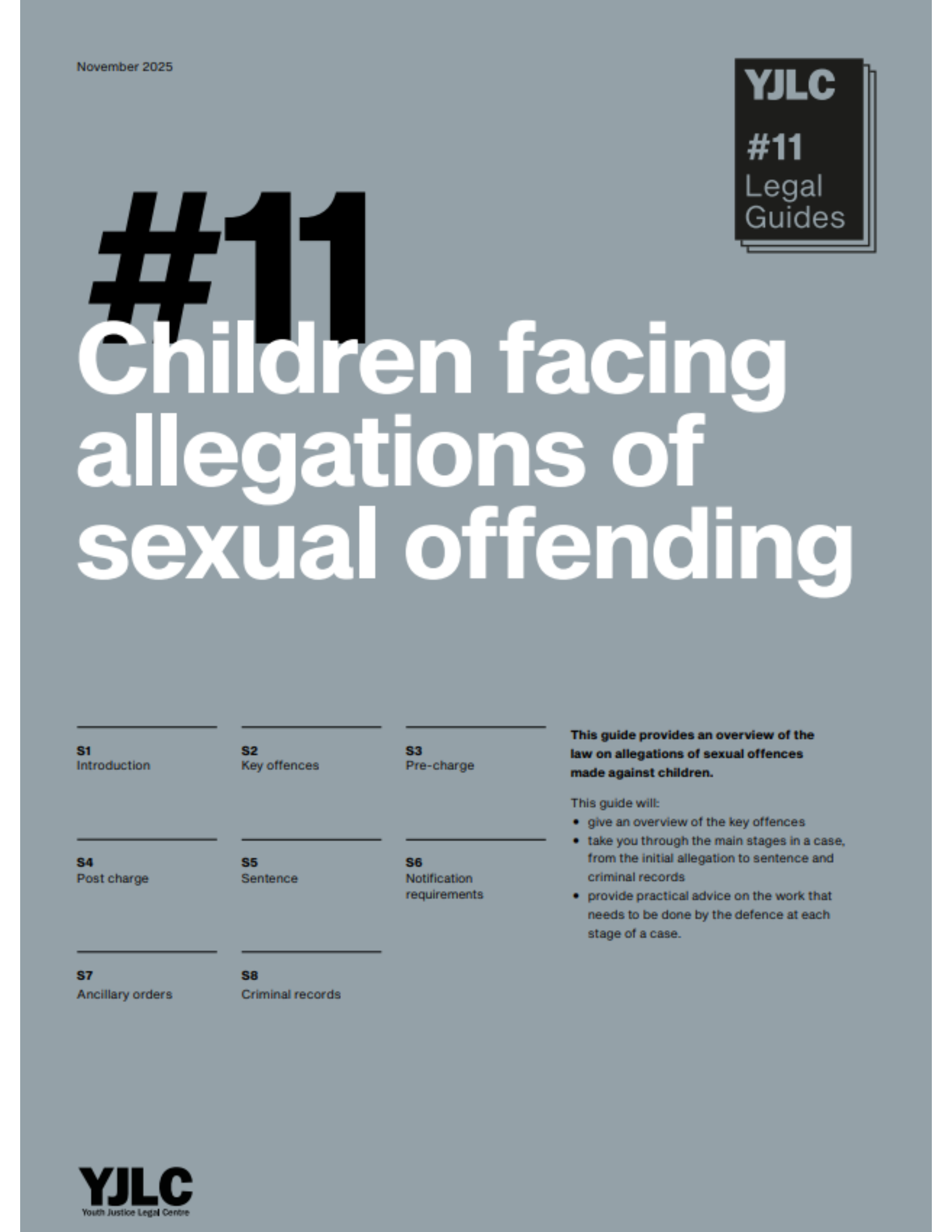 YJLC Legal Guide - Children facing allegations of sexual offending